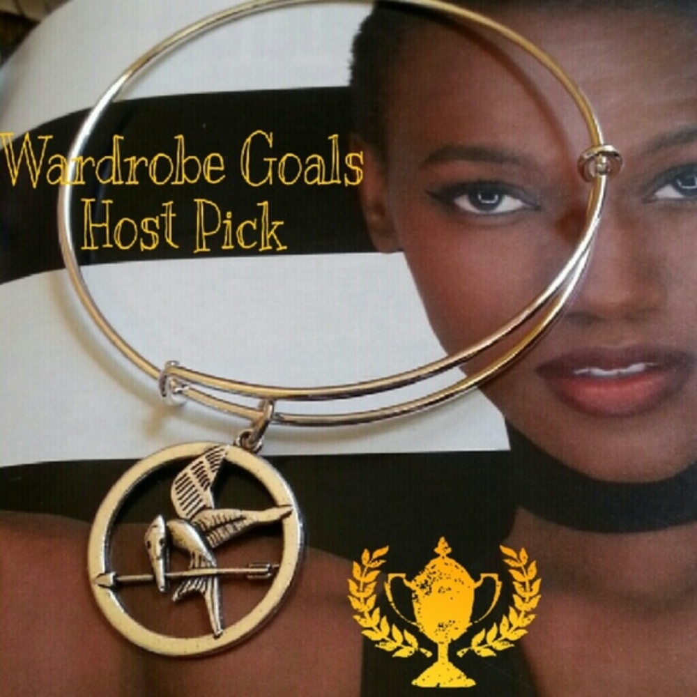 *HP* Mockingjay silver bangle bracelet